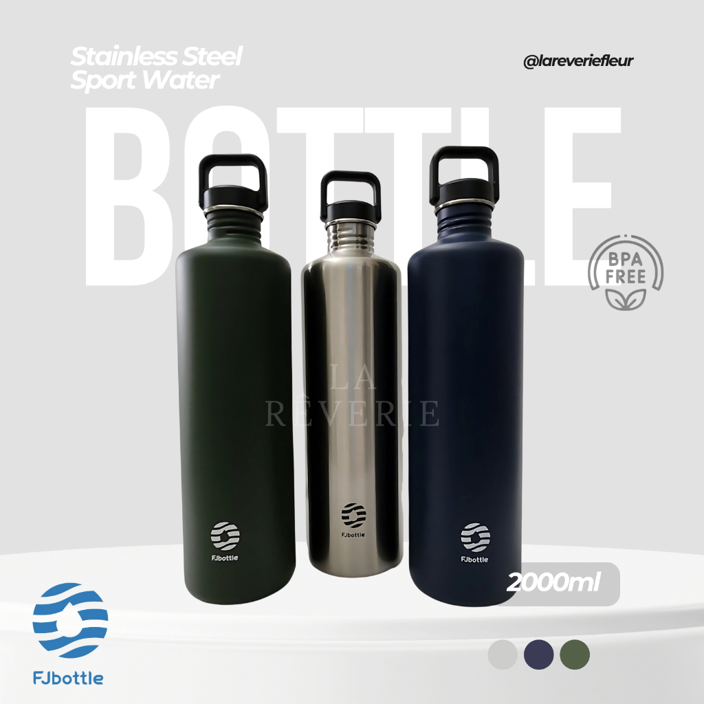FJBOTTLE - Botol Minum Tumbler Olahraga 2000ml Stainless Steel Sport Water Thermos Bottle Jumbo