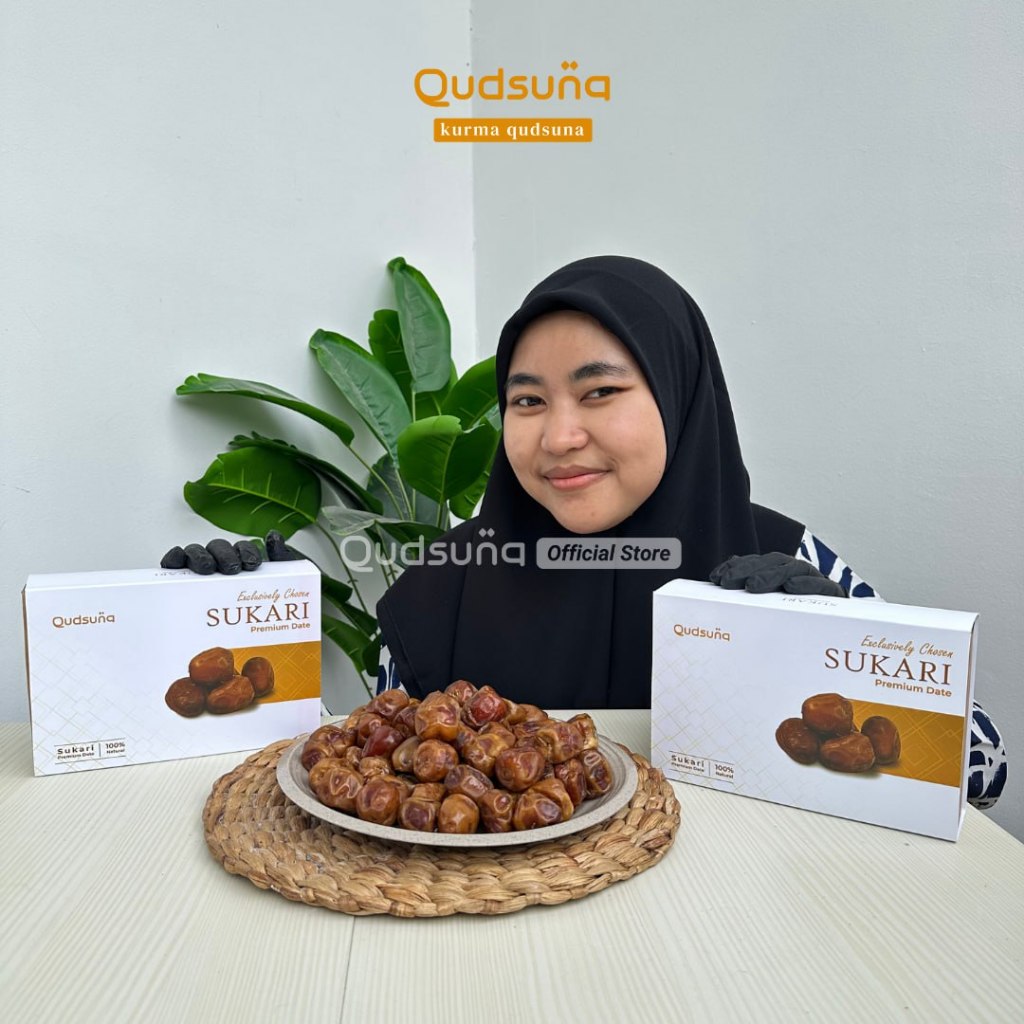

Kurma Sukari Premium Qudsuna Original Sukkari High Quality Kualitas Panen Terbaru