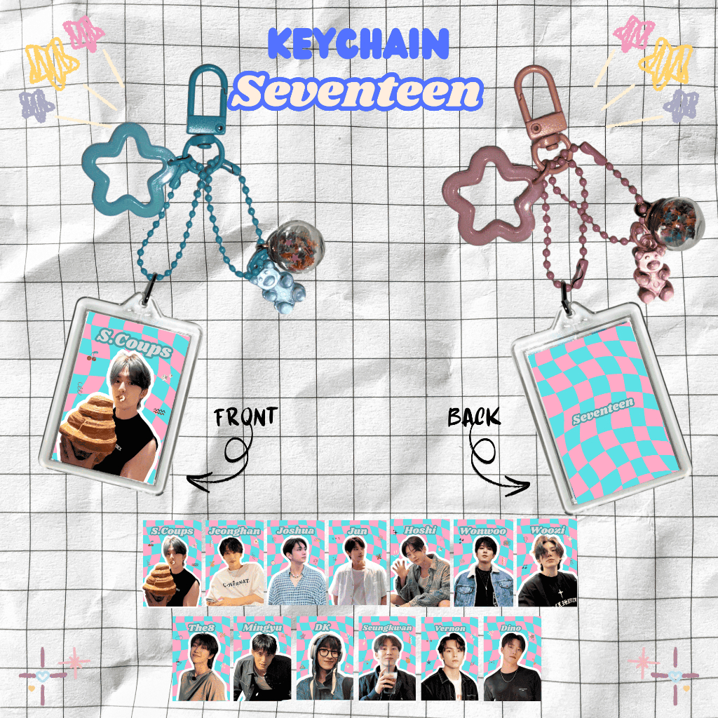 KEYCHAIN SEVENTEEN FRAME AKRILIK | GANTUNGAN TAS KUNCI SVT KPOP | BAG CHARM SVT
