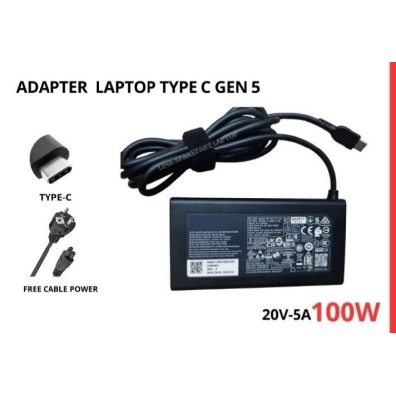 Adaptor Charger Laptop Lenovo Yoga 9 9i 7 7i ThinkBook 15 16 Yoga Slim 7 pro pro 5 pro 16 ADL100YLC3