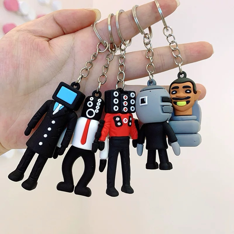 Goms Home - Skibidi Toilet keychain gantungan kunci skibidi toilet karakter tvman speakerman cameram