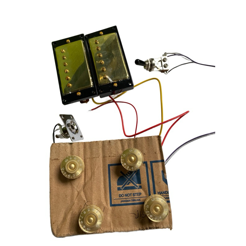 pick up gitar elektrik set wiring gibson hollow/les paul
