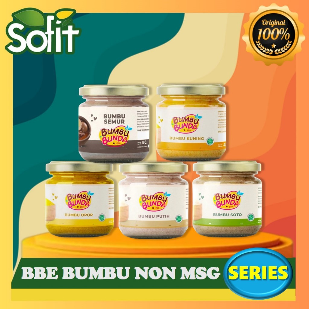 

Bumbu Bunda Elia Bumbu 40gr - MPASI Anak - Rasa Alami - Tanpa Pengawet & MSG - Penyedap Rasa - SOFIT