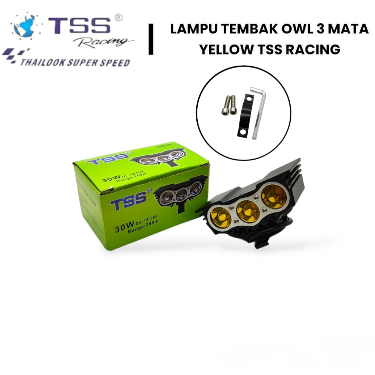 Lampu Tembak Sorot LED CREE Mini Owl 3 Mata Ultrafire Kuning 30W Universal Motor & Mobil