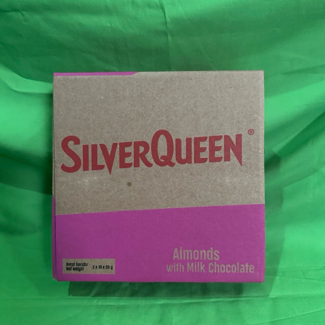

Silverqueen 55gr Almond isi 20pcs