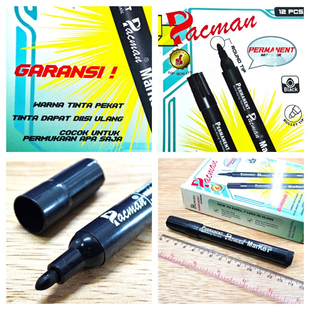 

SPIDOL PERMANENT packman marker besar hitam permanen isi lebih banyak tebal bisa di isi ulang termurah termurah langsung pabrik harga kulakan
