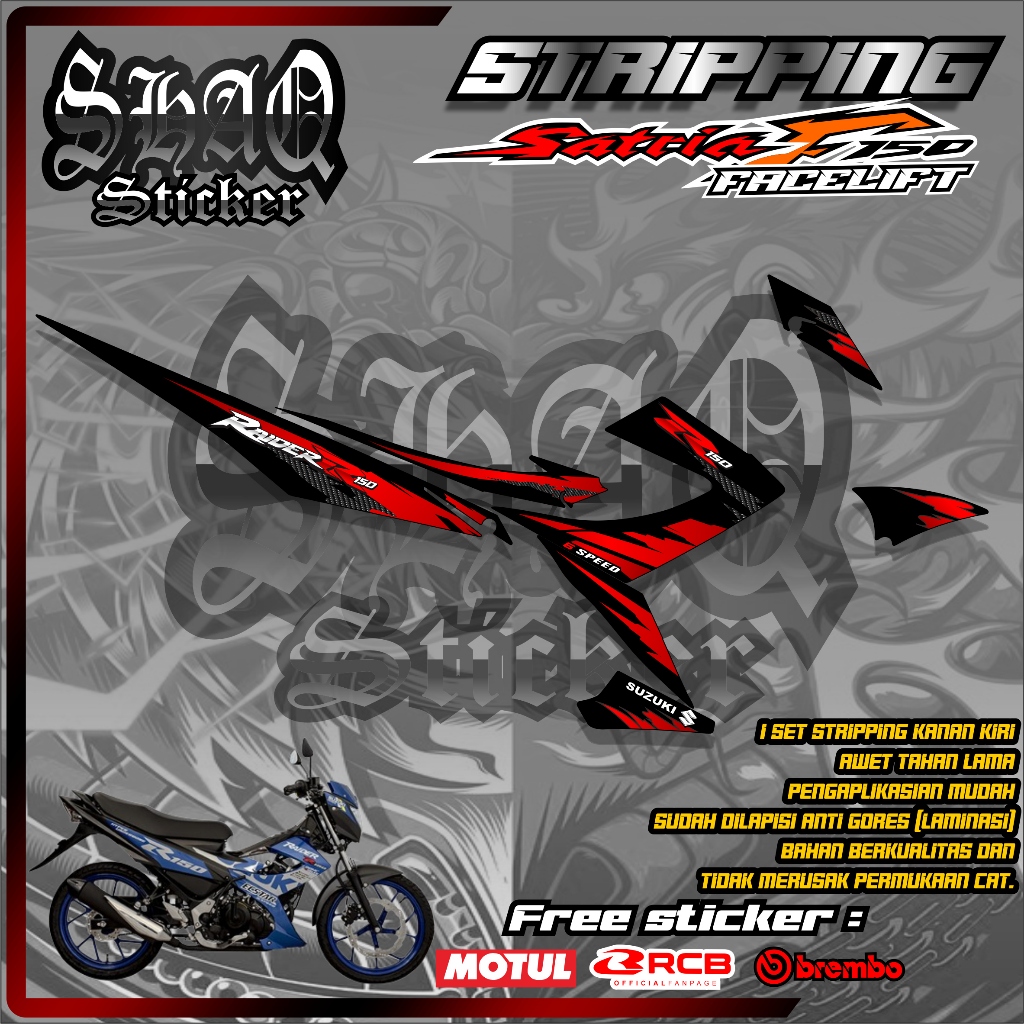 STICKER STRIPING SATRIA FU FACELIFT - STICKER STRIPING SATRIA FU FACELIFT