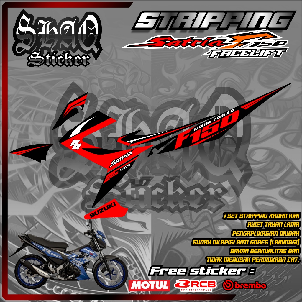 STICKER STRIPING SATRIA FU FACELIFT - STICKER STRIPING SATRIA FU FACELIFT