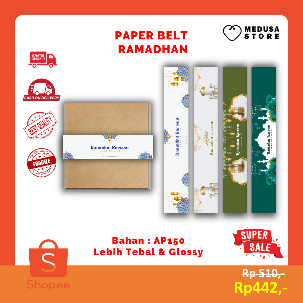 

Paper Belt Souvenir Hampers Ramadhan / Paperbelt Bento Kotak Kue Buka Puasa Custom