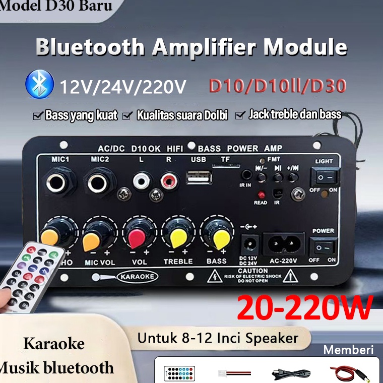 Tren Kekinian Amplifier Bluetooth Super Bass 12V24V22V Modul Speaker Bluetooth Power Amplifier