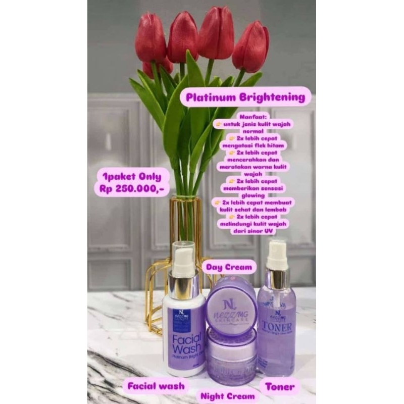 NEZZMG SKINCARE PLATINUM UNGU 2x CEPAT MENGHILANGKAN FLEK HITAM