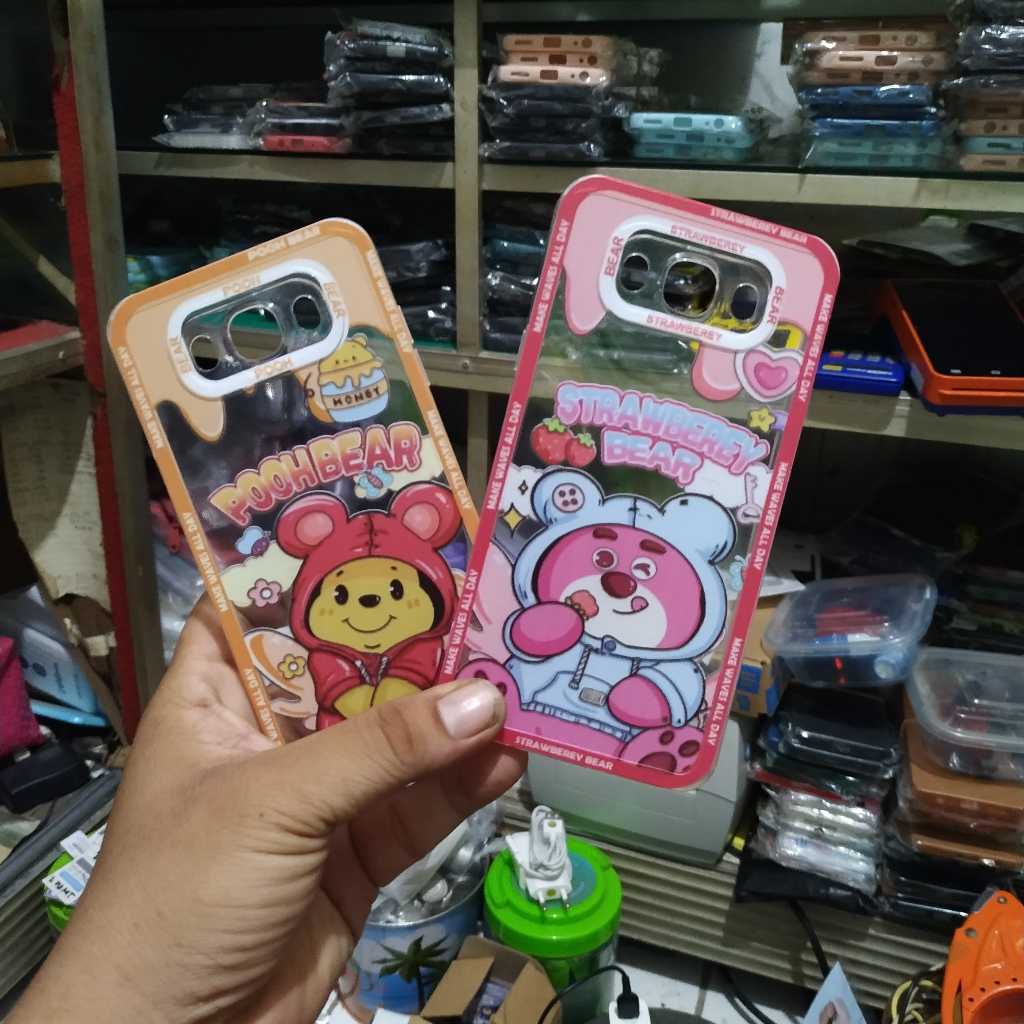 Case Samsung Galaxy J7 2016 Softcase Gelombang Motif Flower Ghost Samsung SM-J710FN SM-J710F SM-J710