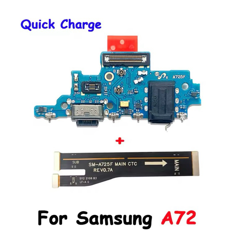 Konektor Charger+Board Charger Samsung A72 Original 100% Support Fast Charging IC Full
