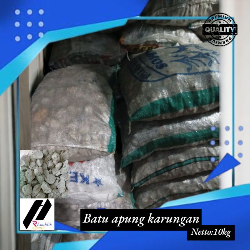 Batu apung karungan netto:10kg / batu apung / media filter batu apung / media filter / filter