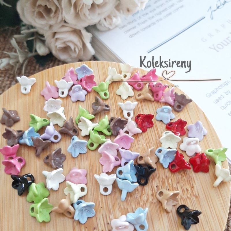 MK237 - Manik Besi Charm Flower - 5pcs