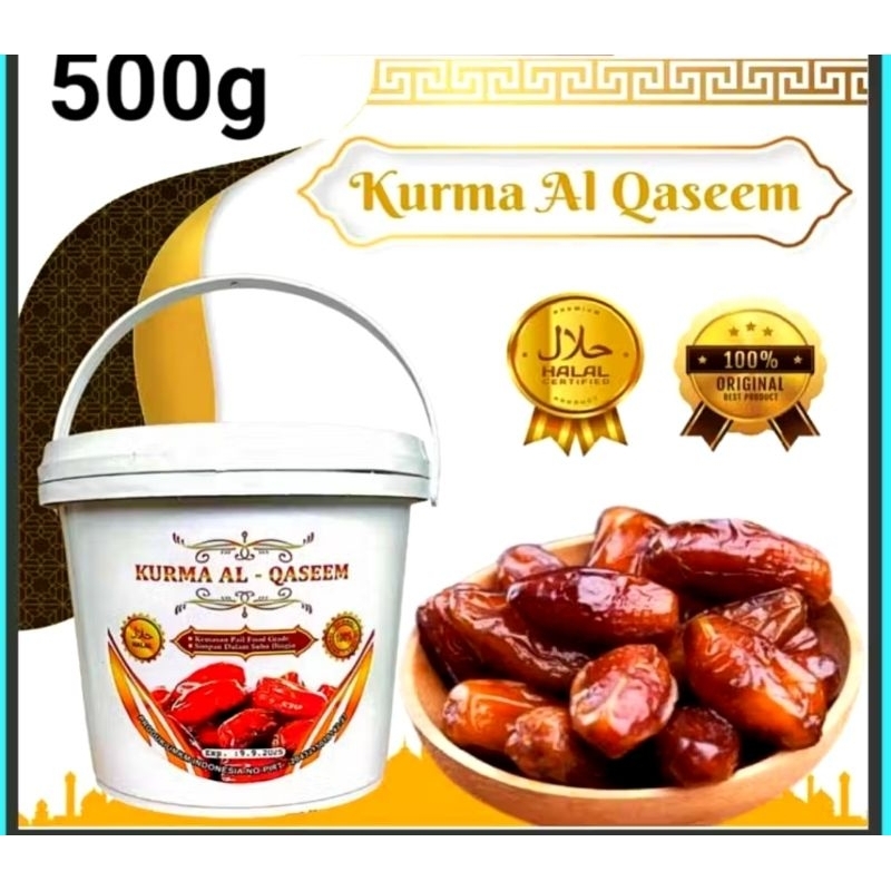 

KURMA ALKASEM EMBER KEMASAN 500 GRAM / KURMA AL-QASEEM 500 GRAM /KURMA ORIGINAL KEMASAN EMBER / KURMA AL QASEEM