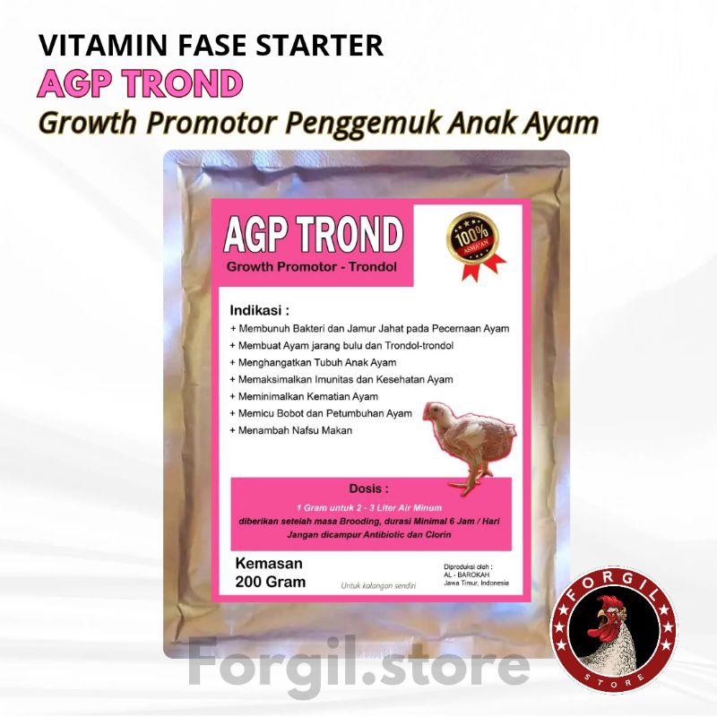 AGP TROND - Vitamin Ayam Masa Starter - Suplement Ayam Masa Starter - Obat Ayam Masa Starter