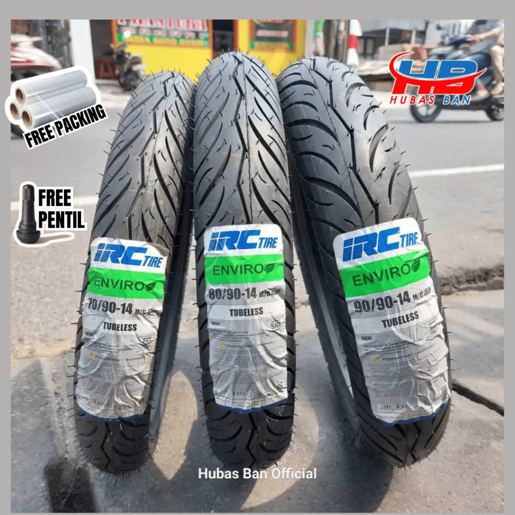 Ban IRC Enviro NR91 & Ecotrax NR96 Depan Belakang 70/90 80/90 90/90 Ring 14 Tubeless NR91 NF66 NR83