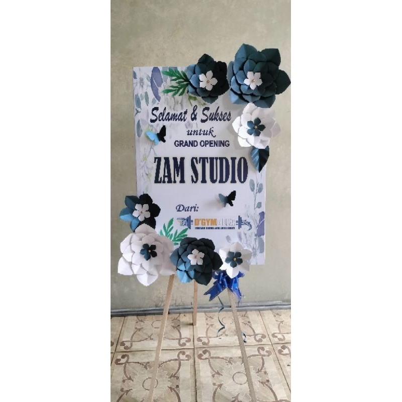 Karangan bunga kertas/paper flower board/papanbungakertasindoor/outdoor