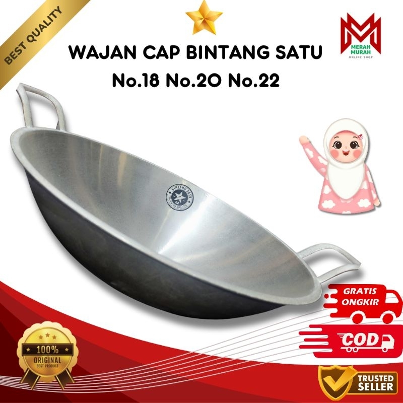 WAJAN BINTANG No. 18 No. 20 No. 22 Besar katel ceper
