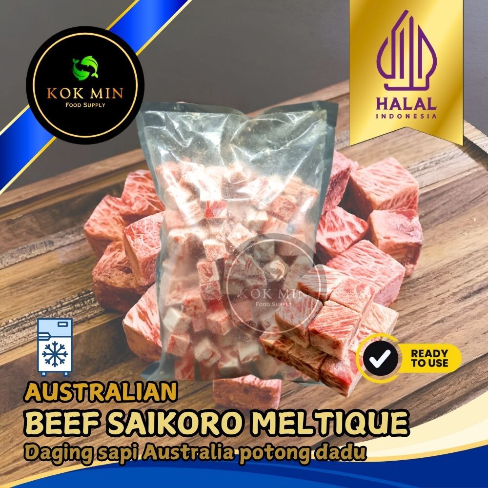 

Beef Saikoro Meltique / Daging Sapi Meltik Bentuk Dadu / Meltique Beef Cube Cut - 500 gram