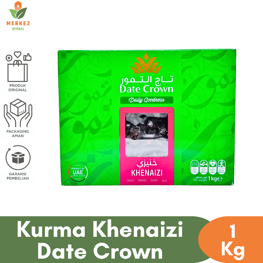 

Kurma Date Crown Khenaizi 1 Kg Asli 100% Original Premium Quality | Kurma Oleh Oleh Haji dan Umroh