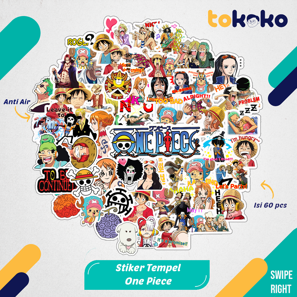 

Stiker Cutting One Piece Anime Paper Vinyl Dekorasi Laptop Koper Tumbler Kulkas DIY