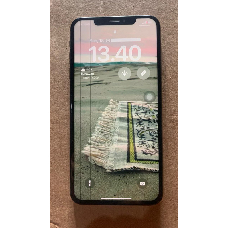 Lcd layar iphone xs max minus garis