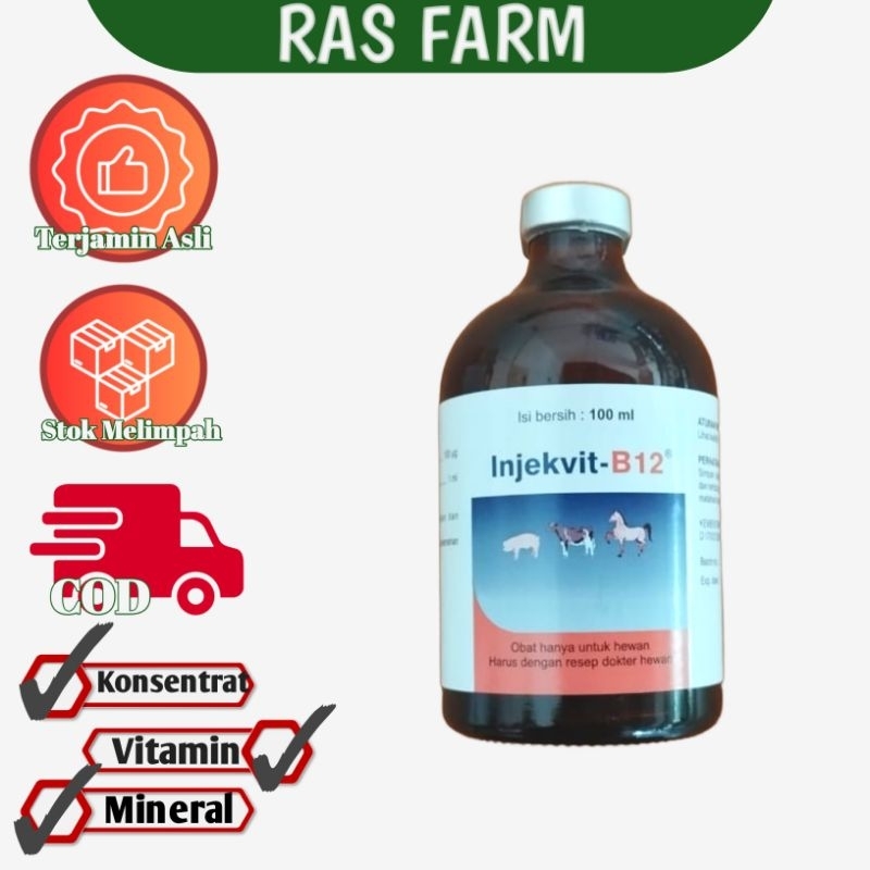 INJEKVIT-B12 | VITAMIN B| TAMBAH DARAH | SUPLEMEN HEWAN