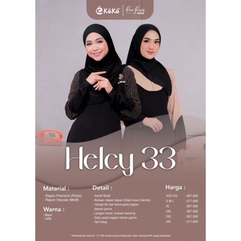 HB [ READY] - HELCY 33 BY KEKE 2024 | GAMIS TERBARU | GAMIS KEKINIAN | GAMIS KEKE | GAMIS DEWASA | G