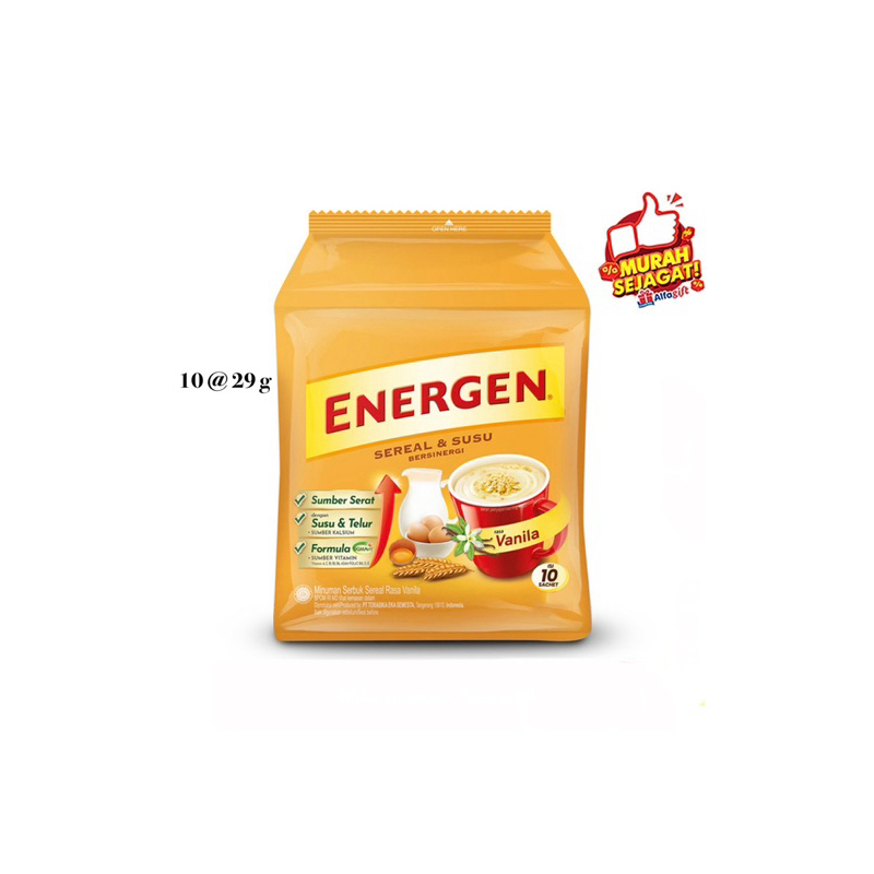 

Energen Minuman Sereal Vanila Bersih 10 x 29 g
