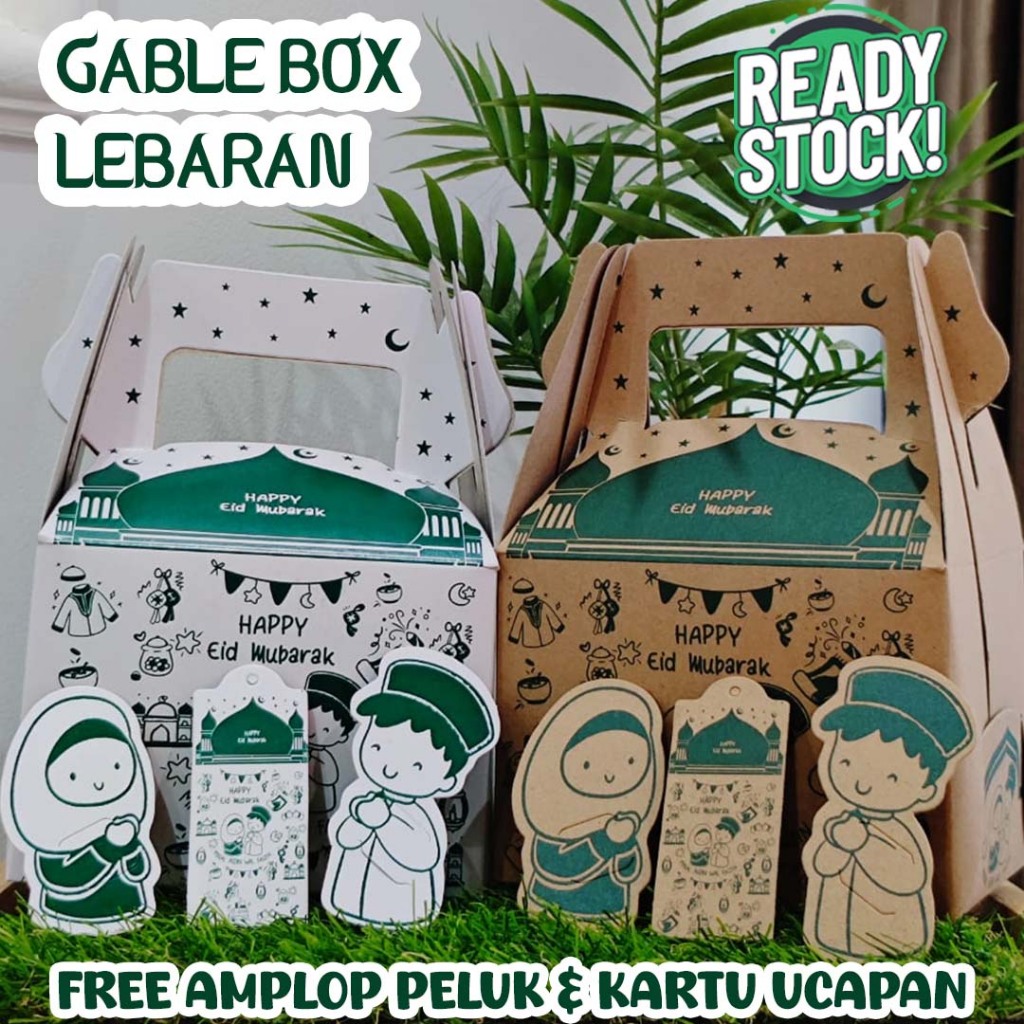 

(isi 10) Gable Box Lebaran Idul Fitri motif Aesthetic, Box Hampers Lebaran Idul Fitri