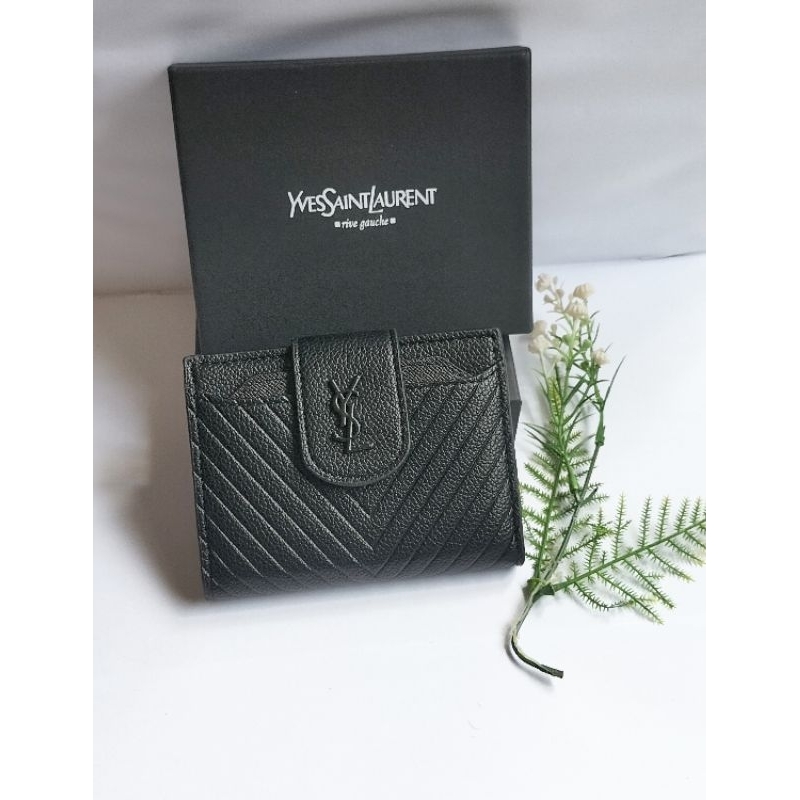 Dompet lipat wanita model YSL 102 Black