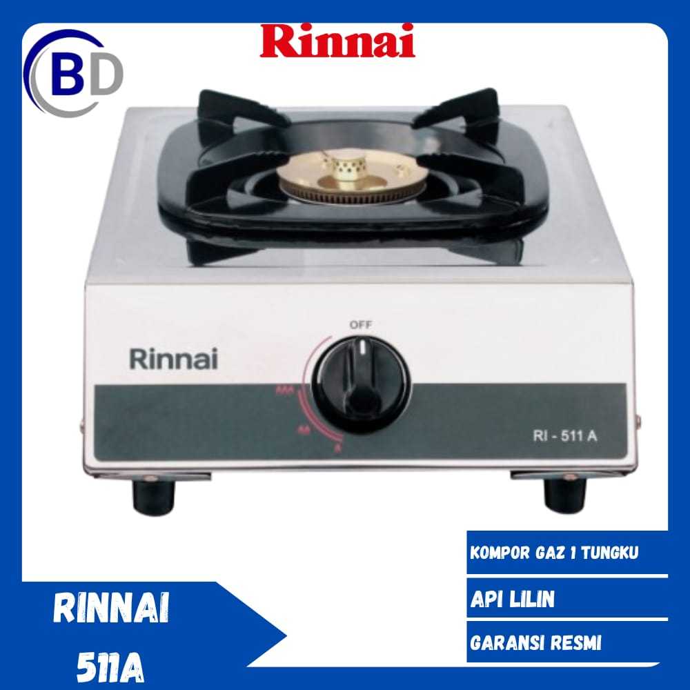 Rinnai Kompor Gas RI 511A Api Lilin Kompor gas Rinnai 1 Tungku