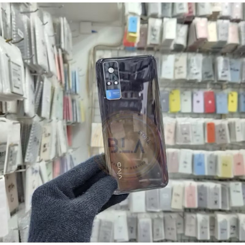 Back Kesing Housing Casing Vivo Y53s Backdoor Fullset + Bezel - Black