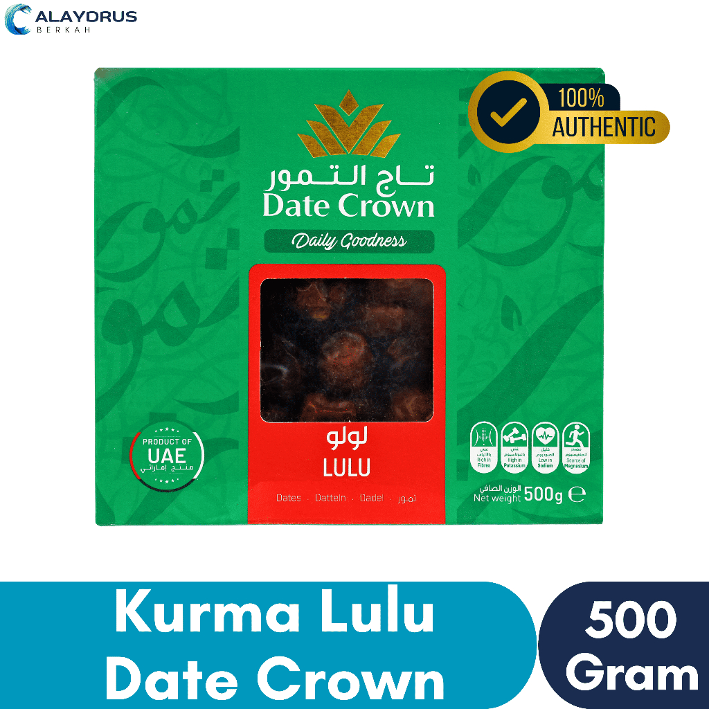 

Kurma Date Crown Lulu 500 Gram | Kurma Asli 100% Original Premium Quality Oleh Oleh Haji dan Umroh