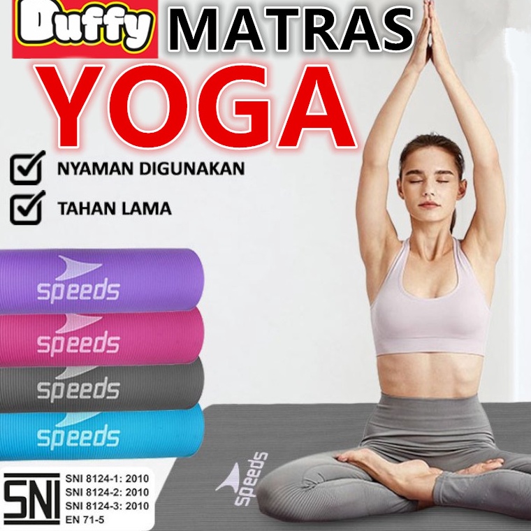 22LANGSUNG KIRIM Duffy toysCOD Matras Yoga Mat NBR Premium  Tebal 1mm Elastis Free Tas  Karpet Gym O