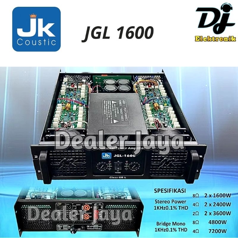 Power Amplifier JK Coustic JGL 1600 / JGL1600 - 2 channel