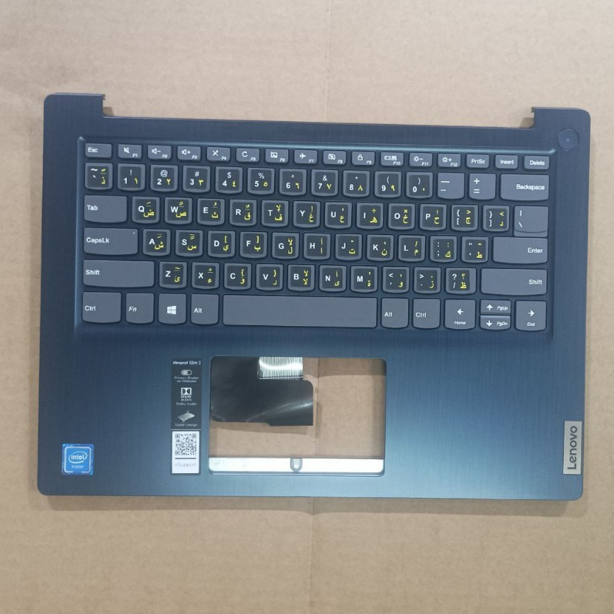 Top case Palm Rest Frame Keyboard Lenovo Ideapad Slim 3 Biru Mulus