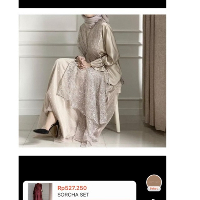 preloved SORCHA SET by Kaureen Hfy Beige