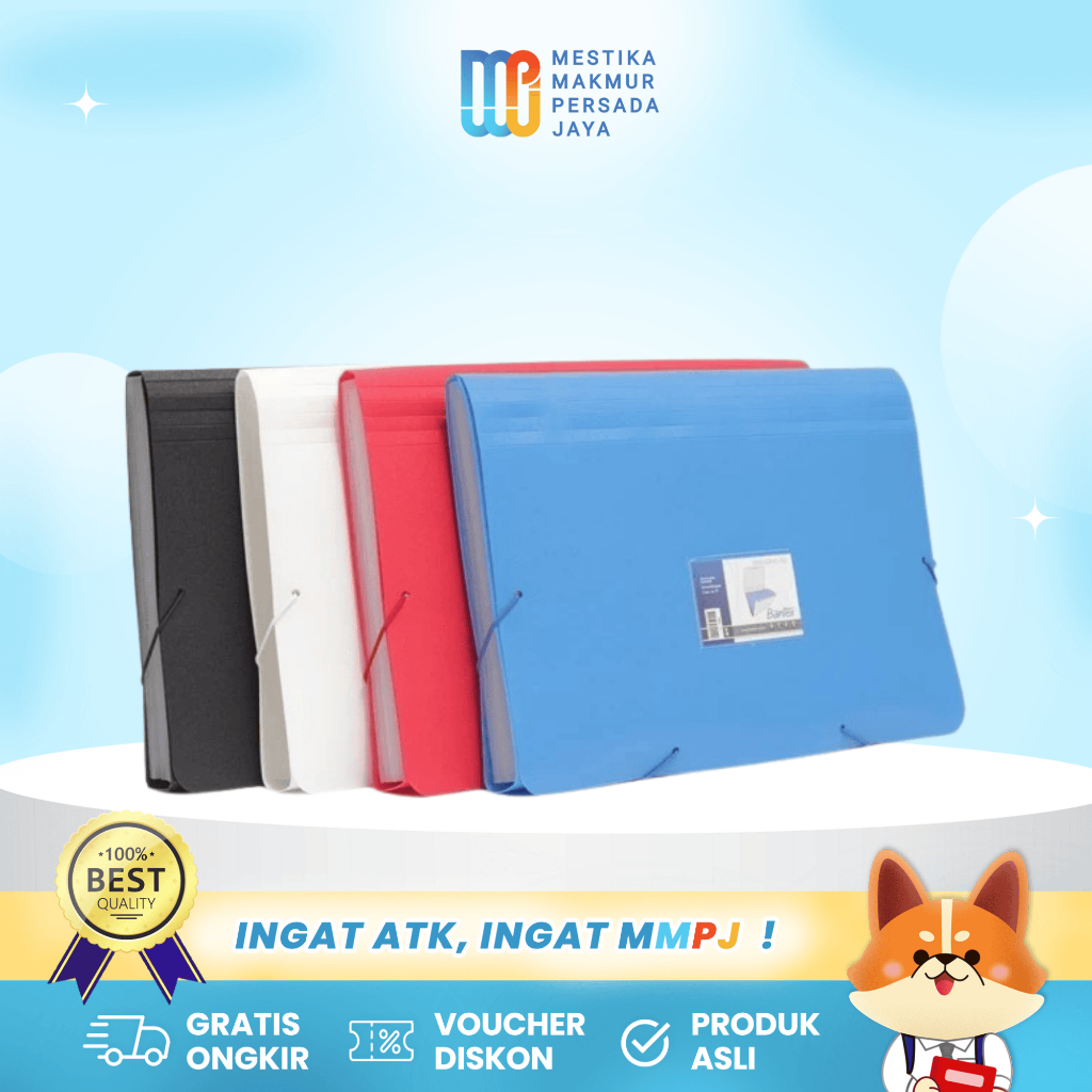 

Bantex Expanding File Tempat Penyimpanan Dokumen Ukuran A4 / F4 Folio 3600/3601