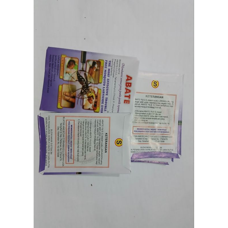 10 BUNGKUS ABATE PEMBASMI JENTIK-JENTIK NYAMUK DEMAM BERDARAH JENTIK NYAMUK MALARIA