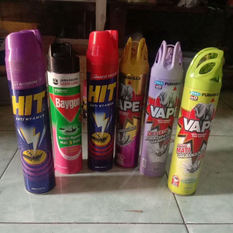 kaleng bekas semprot hits,vape,baygon