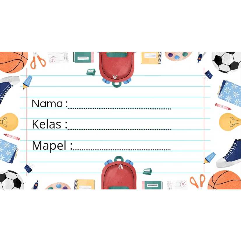 

Stiker Buku Kelas Mapel ISi 10 pcs