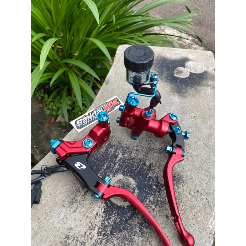 MASTER REM RCB S1 RADIAL 14MM KIRI KANAN SET BAUT TITANIUM ORIGINAL GR5 BAUT TITANIUM FULL SET MASTE