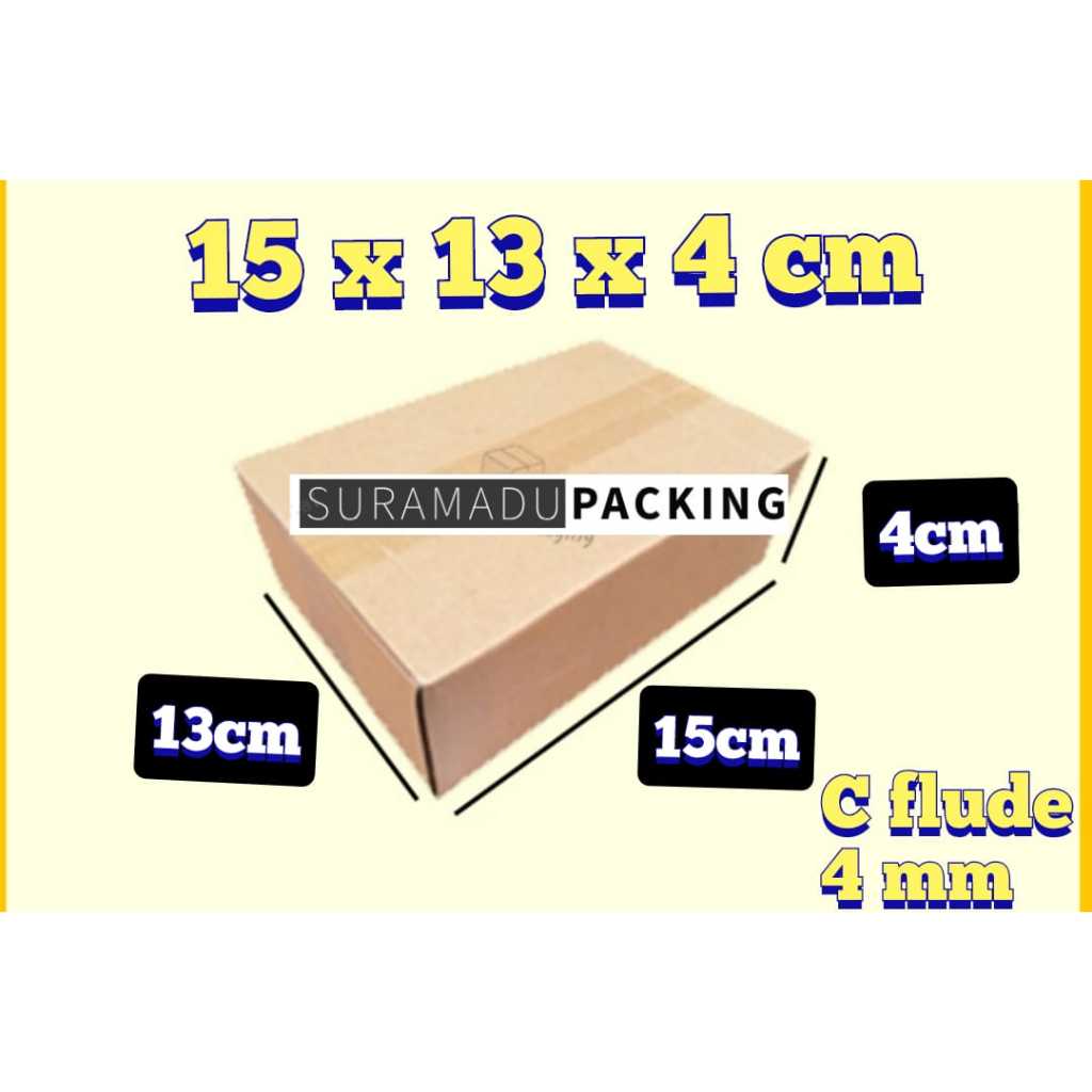 

Kardus box karton packing 15x13x4 cm Packing Polos dan Tebal 4mm C FLUDE