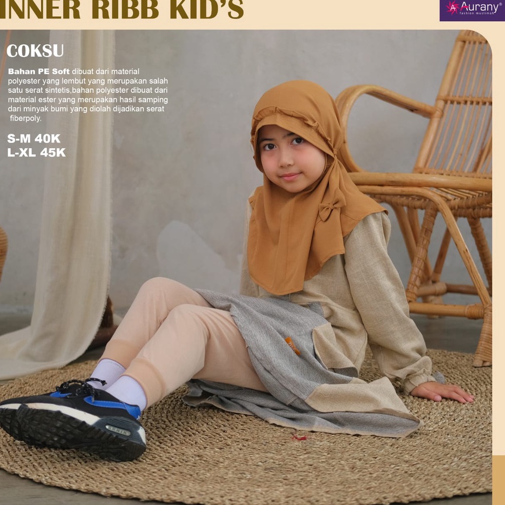 22 Chekout Celana Inner anak rib daleman gamis celamis kids sd tk aurany katun panjang musimah murah