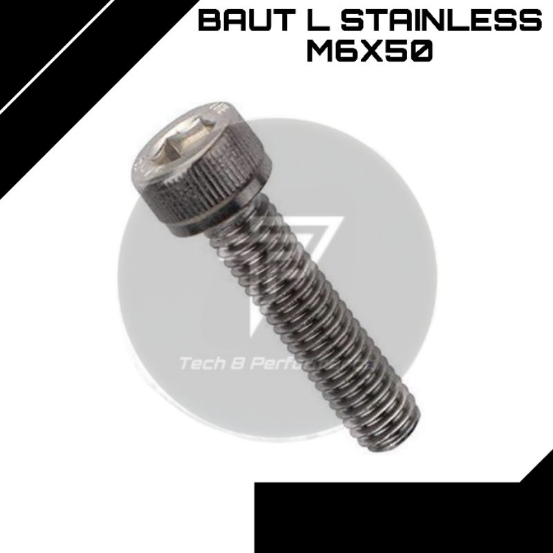 Baut L Stainless M6X50