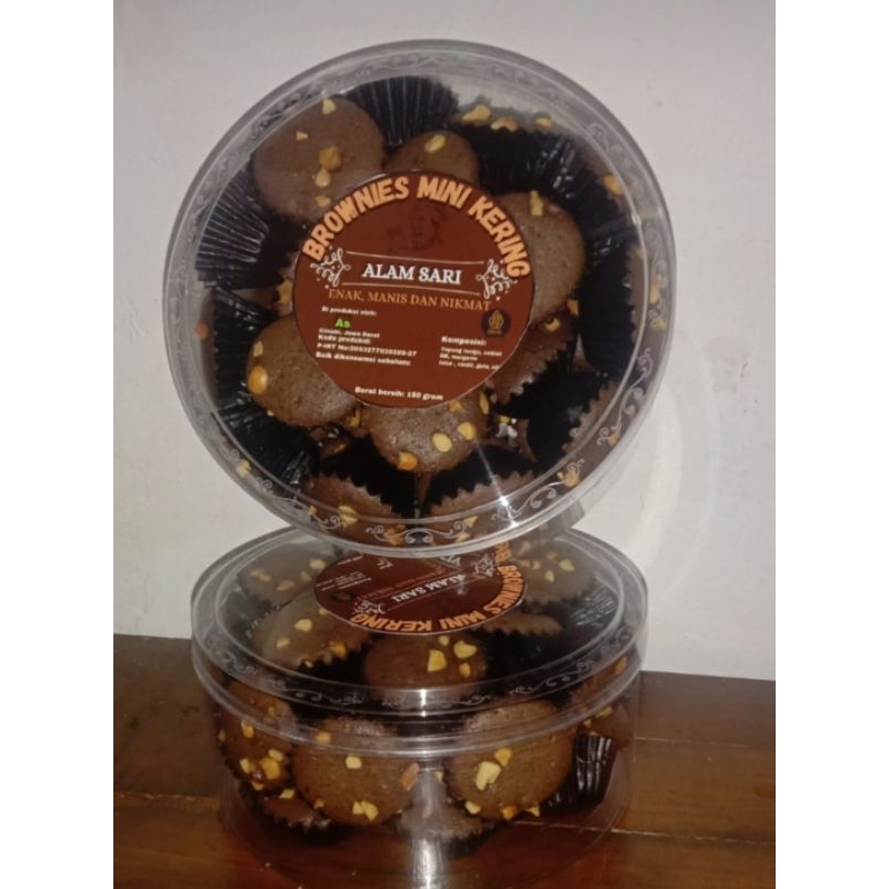

KUE BROWNIES KERING RASA COKLAT ATAU KEJU (ukuran toples 500 gr)