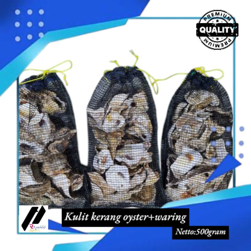 Oyster plus waring 500 gram / oyster / kerang oyster / cangkang kerang / media filter / media filter